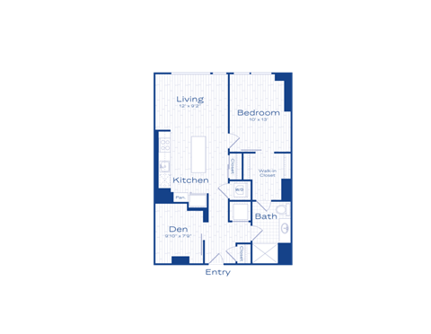 A blueprint of a house layout with labeled rooms.