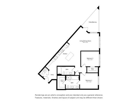 A black and white drawing of a house layout.