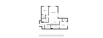A black and white image of a floor plan for a house.
