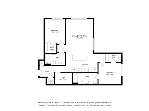 A black and white image of a floor plan for a house.