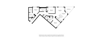 A black and white image of a house floor plan.