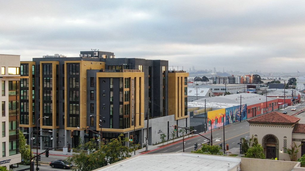 a view of san francisco from the roof of a building