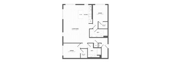 A black and white image of a house floor plan.