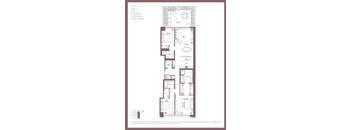 A floor plan of a Residence 2C with 9 bedrooms, 5 bathrooms, and a private terrace.