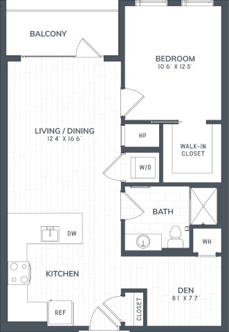A black and white image of a floor plan for a home.