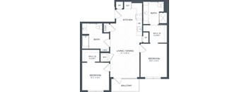 A black and white image of a floor plan for a house.