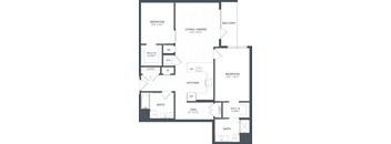 A black and white image of a floor plan for a home.