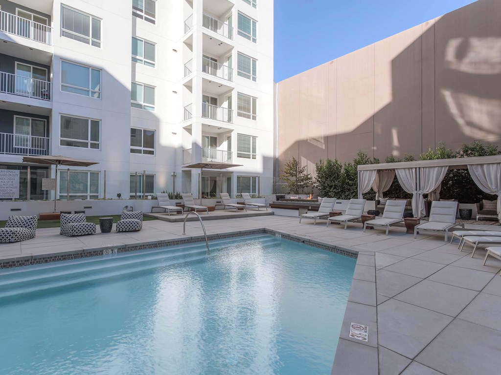 A large swimming pool at The Adeline, Glendale California