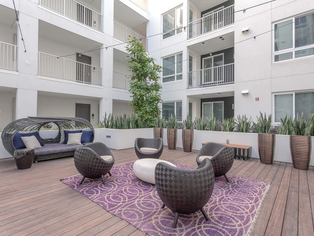 Outdoor Patio Area at The Adeline, Glendale California