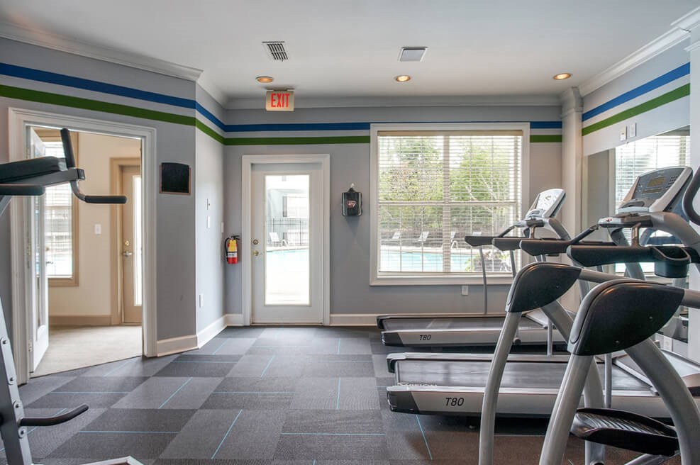 A gym with treadmills and exercise equipment.at Monterey Village, Georgia