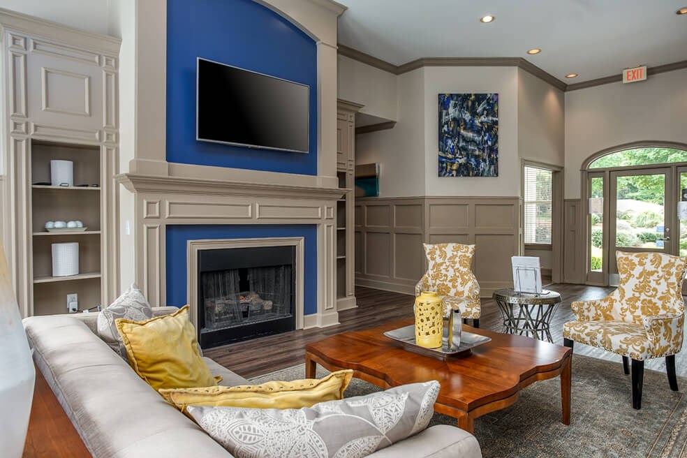 Clubroom With Fireplace at Monterey Village, Georgia, 30236