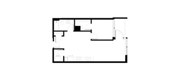 A black and white image of a floor plan.