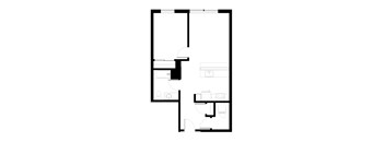 A black and white image of a floor plan of a house.