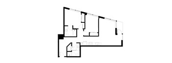 A black and white floor plan of a house.