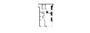 A black and white image of a floor plan.