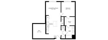 A4D | 1 Bed | 1 Bath | Den