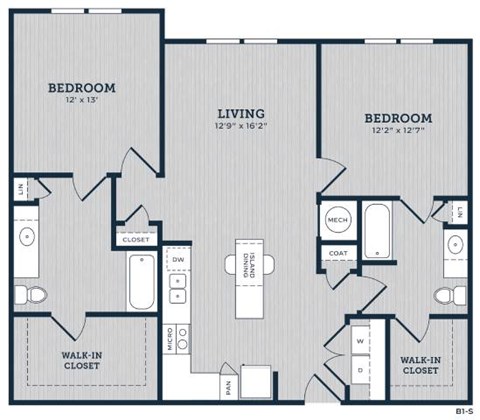 B1 Floor Plan at Brandywine Green, Maryland, 20613