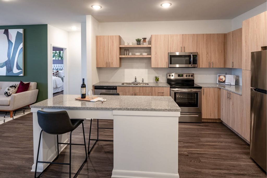 Stylish kitchen finishes and stainless steel appliances at Brandywine Green, Brandywine, Maryland