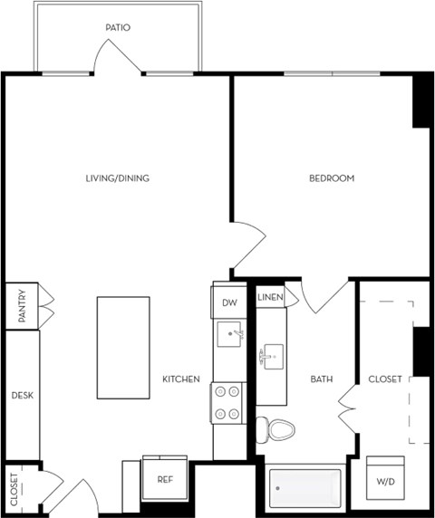 A black and white image of a floor plan for a house.