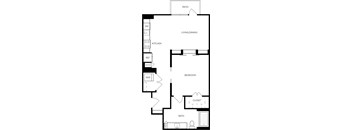 A black and white image of a floor plan for a home.