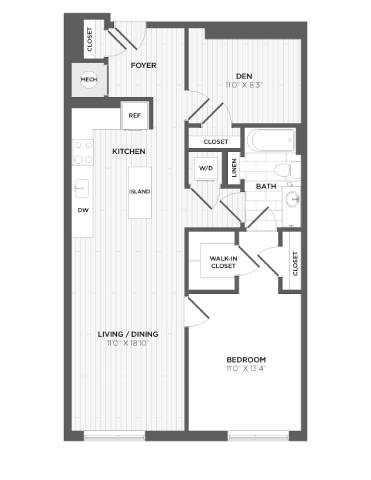 A black and white image of a floor plan for a house.