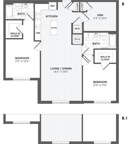 A black and white image of a floor plan for a home.