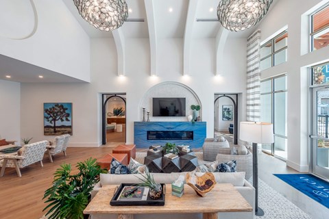 Clubroom With TV at Corban Freedom Apartments, Orlando, FL