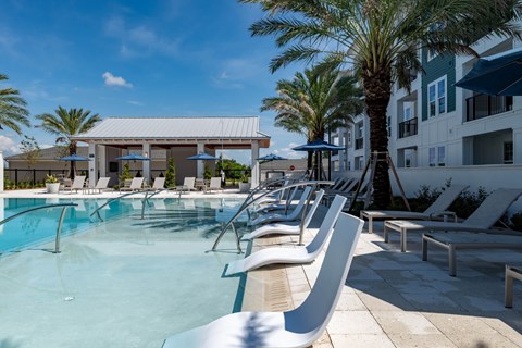 Pool With Sundecks at Corban Freedom Apartments, Orlando Florida