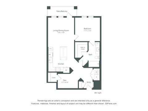 A2 Floor Plan at Corban Freedom Apartments, Orlando