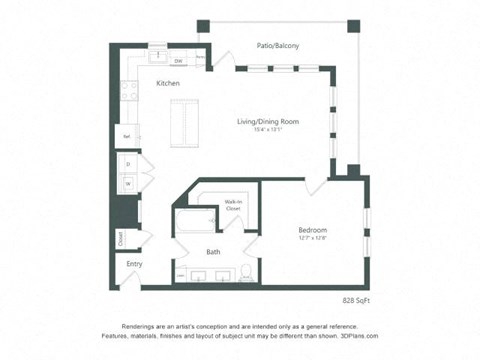 A3 Floor Plan at Corban Freedom Apartments, Orlando