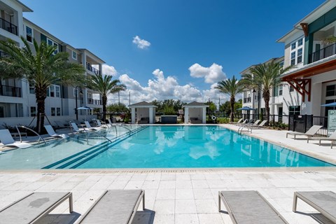 A swimming pool at Corban Freedom Apartments, Orlando
