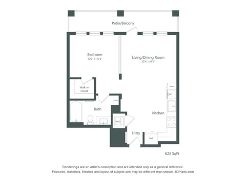 S1 Floor Plan at Corban Freedom Apartments, Florida