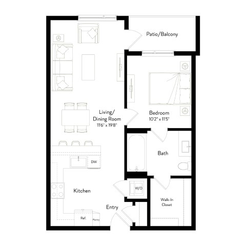 A black and white image of a floor plan for a house.