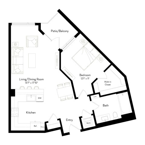A black and white image of a house floor plan.
