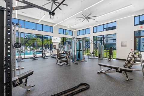 Gym with Fitness Equipment