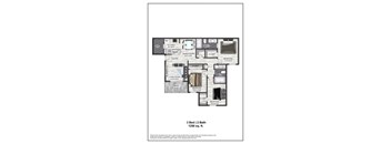A 3 Bedroom 2 Bathroom house plan with a living room, dining room, kitchen, pantry, 3 bedrooms, 2 bathrooms, and a patio.