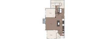 A floor plan of a house with labeled rooms such as "Style," "Dream," and "Live."