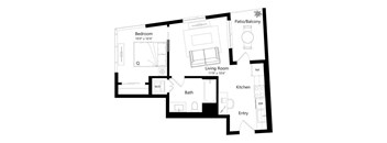 A black and white image of a house floor plan.