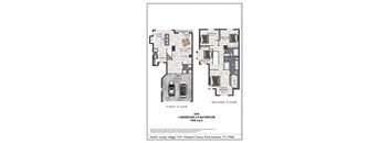 A floor plan for a two-story home with a garage.