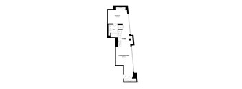 A black and white image of a floor plan for a home.