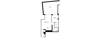 A black and white image of a house floor plan.