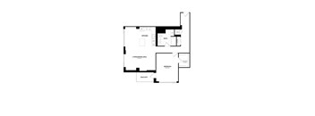 A black and white image of a floor plan for a home.