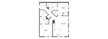 A black and white image of a floor plan for a house.
