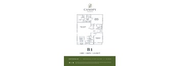 A floor plan for Canopy Homes showing a 2 bedroom, 2 bathroom apartment.