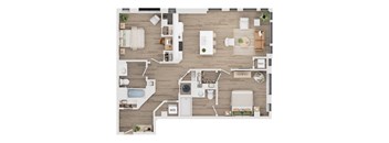 A floor plan of a house with labeled rooms.
