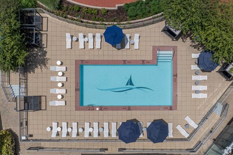Bird's eye view of pool