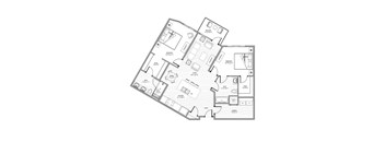 A black and white image of a house floor plan.