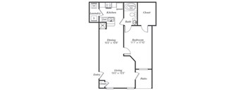 A black and white image of a floor plan for a house.