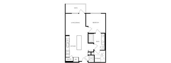 A black and white image of a house floor plan with labeled rooms.
