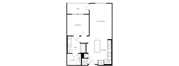 A black and white image of a floor plan for a house.